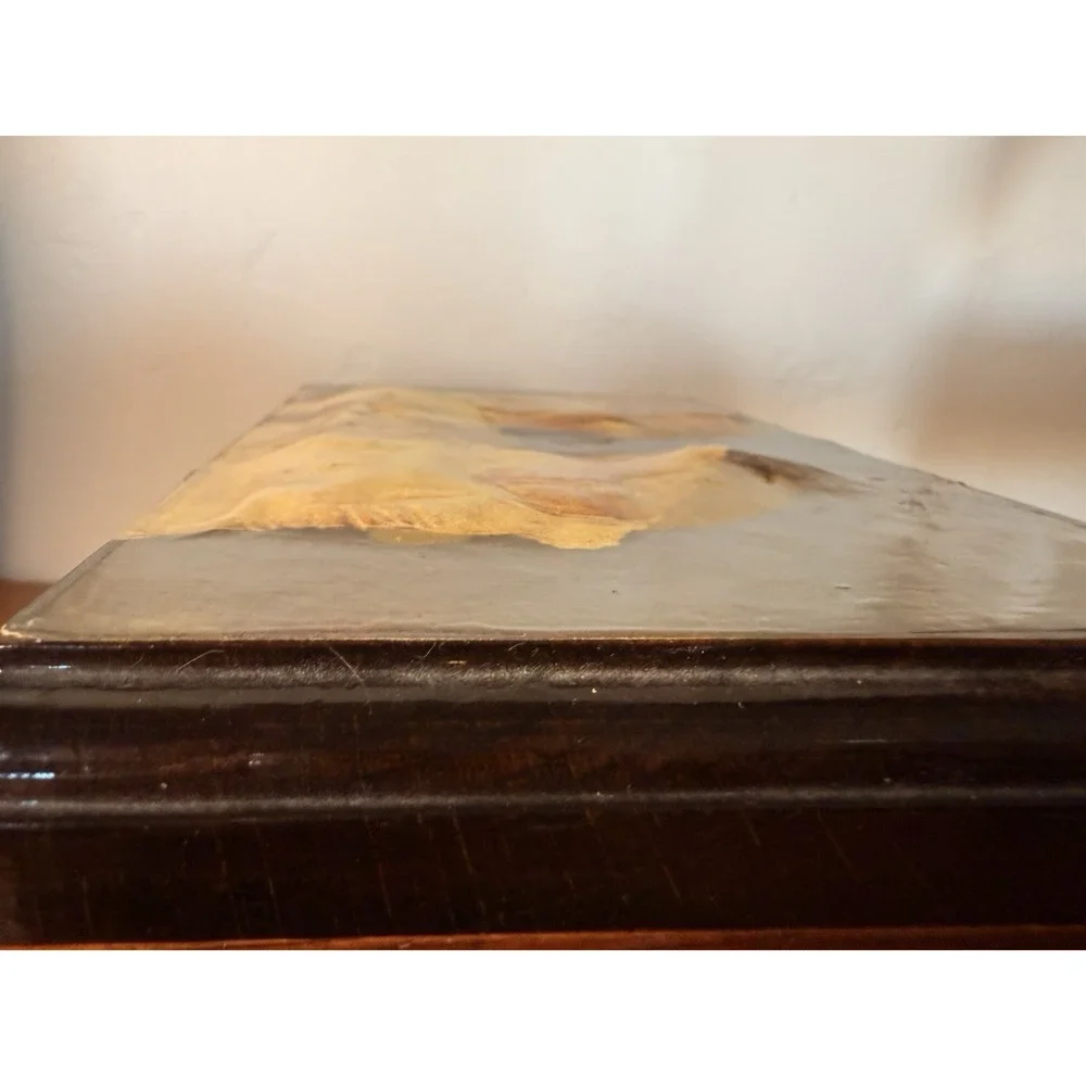 Antique Handmade Jewlery Music Box made by Doris, local artist 8x5x3.75